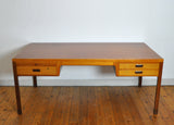 Scandinavian Modern mahogany desk by Ejnar Larsen and Aksel Bender Madsen