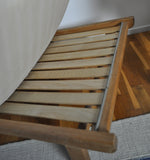 Pair of Danish Lounge Chairs in Pitch Pine by Bernt Petersen