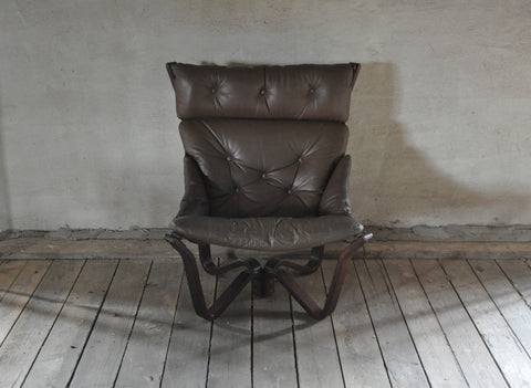 Rare and stunning norwegian easy chair, Model 'Viking' by norwegian Brunstad