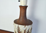 Unique Bodil Marie Nielsen Danish Modern Table Lamp with Leaves Print, 1960s