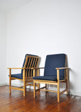 Pair of Børge Mogensen oak lounge chairs model 2257 for Fredericia Stolefabrik