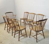 Børge Mogensen dining chairs for FDB Møbler 1940s, set of 8