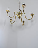 Five-Arm Solid Brass Chandelier by Fog & Mørup, 1950s