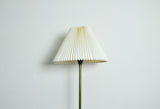 Danish Brass Floor Lamp with Le Klint Shade