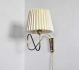 Danish Brass Swing Arm Wall Lamp, 1950s