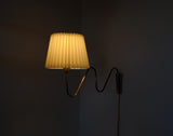 Danish Brass Swing Arm Wall Lamp, 1950s