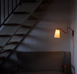 Danish Brass Swing Arm Wall Lamp, 1950s