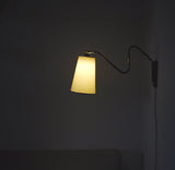 Danish Brass Swing Arm Wall Lamp, 1950s