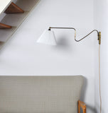 Danish Brass Swing Arm Wall Lamp, 1950s
