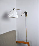 Danish Brass Swing Arm Wall Lamp, 1950s