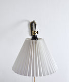 Danish Brass Swing Arm Wall Lamp, 1950s