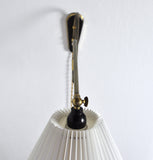 Danish Brass Swing Arm Wall Lamp, 1950s
