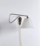 Danish Brass Swing Arm Wall Lamp, 1950s