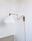 Danish Brass Swing Arm Wall Lamp, 1950s