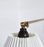 Danish Brass Swing Arm Wall Lamp, 1950s