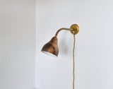 Danish Modern Brass Wall Lamp in the Style of Vilhelm Lauritzen, 1960s