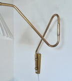 Brass Wall Lamp by Norwegian Astra in the 1950s