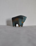 Danish abstract ceramic bull figurine by Børge Jørgensen