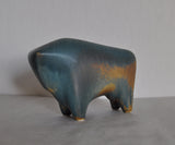 Danish abstract ceramic bull figurine by Børge Jørgensen