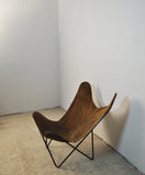 Brown Suede Leather Butterfly Chair by Jorge Ferrari-Hardoy, Juan Kurchann & Antonio Bonet, 1938