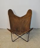 Brown Suede Leather Butterfly Chair by Jorge Ferrari-Hardoy, Juan Kurchann & Antonio Bonet, 1938