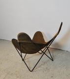 Brown Suede Leather Butterfly Chair by Jorge Ferrari-Hardoy, Juan Kurchann & Antonio Bonet, 1938