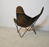 Brown Suede Leather Butterfly Chair by Jorge Ferrari-Hardoy, Juan Kurchann & Antonio Bonet, 1938