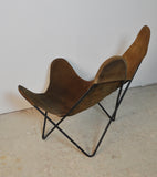 Brown Suede Leather Butterfly Chair by Jorge Ferrari-Hardoy, Juan Kurchann & Antonio Bonet, 1938