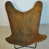Brown Suede Leather Butterfly Chair by Jorge Ferrari-Hardoy, Juan Kurchann & Antonio Bonet, 1938