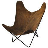 Brown Suede Leather Butterfly Chair by Jorge Ferrari-Hardoy, Juan Kurchann & Antonio Bonet, 1938