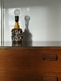 Ceramic Table Lamp of glazed stoneware with abstract relief motive, 1970s