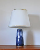 Glazed ceramic table lamp from Valholm, Denmark