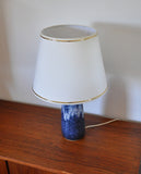 Glazed ceramic table lamp from Valholm, Denmark