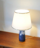 Glazed ceramic table lamp from Valholm, Denmark