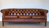 Vintage Whiskey Brown Chesterfield Leather Sofa