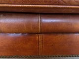 Vintage Whiskey Brown Chesterfield Leather Sofa