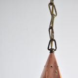 Cone Shaped Handcrafted Copper Pendant from Denmark, 1970s
