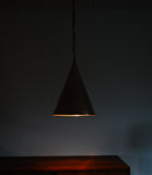 Cone Shaped Handcrafted Copper Pendant from Denmark, 1970s