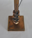 Patinated Danish Art Deco Brass Table Lamp, 1930s