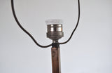 Patinated Danish Art Deco Brass Table Lamp, 1930s