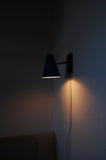Danish Mid-Century Modern Wall Lamp with Adjustable Brass Arm