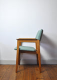 Danish Modern Armchair in solid oak with new upholstery, 1960s