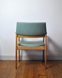 Danish Modern Armchair in solid oak with new upholstery, 1960s