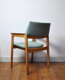 Danish Modern Armchair in solid oak with new upholstery, 1960s