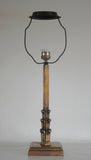 Patinated Danish Art Deco Brass Table Lamp, 1930s