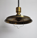 Patinated Danish Brass Pendant, 1970s