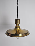 Patinated Danish Brass Pendant, 1970s