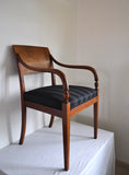 Elegant classic Danish Empire Armchair in mahogany with inlays