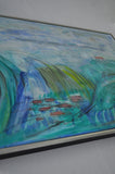 Danish contemporary painting "Landscape", oil on canvas by Mette Birckner