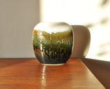Danish multicoloured ceramic vase with glossy glazing